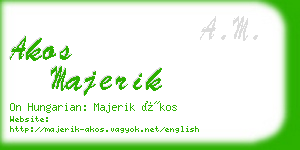 akos majerik business card